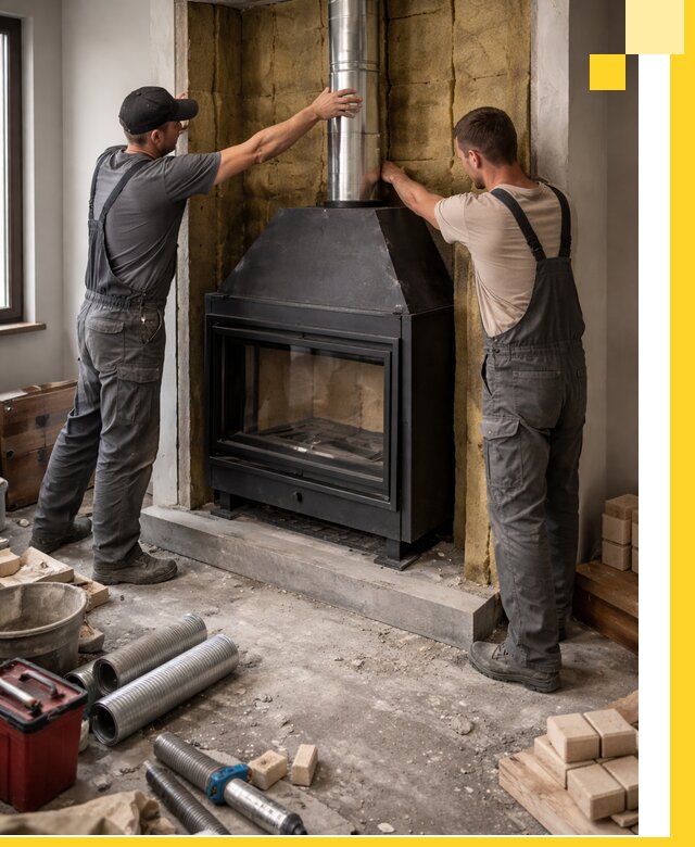 Изготовление и монтаж закрытых каминов в Находке под ключ