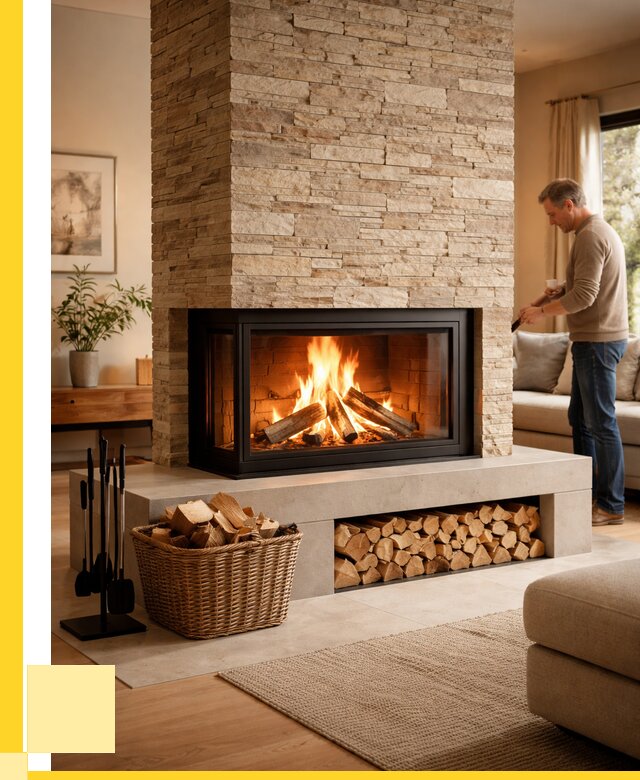 Дровяной камин под ключ в Находке от 206300 р. | ЭриданНхд