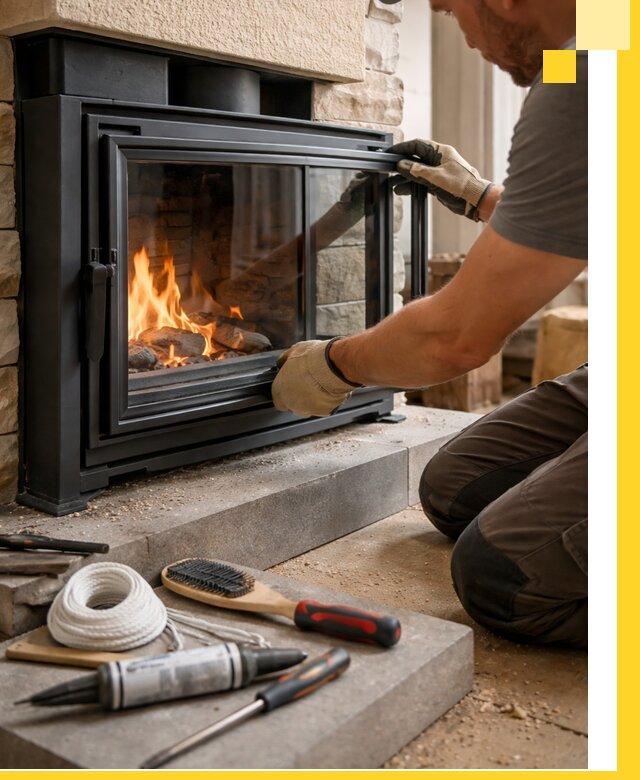 Производство, монтаж и доставка каминов со стеклом в Находке