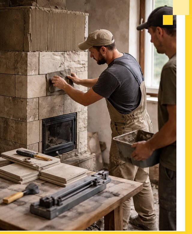 Профессиональная облицовка печей в Находке: керамика и камень