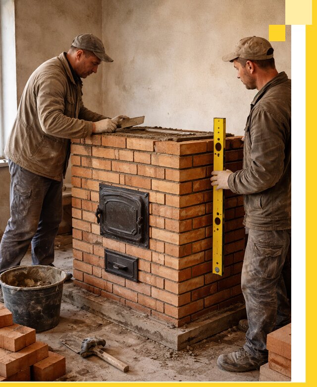 Отопительные печи под ключ в Находке, установка и сборка