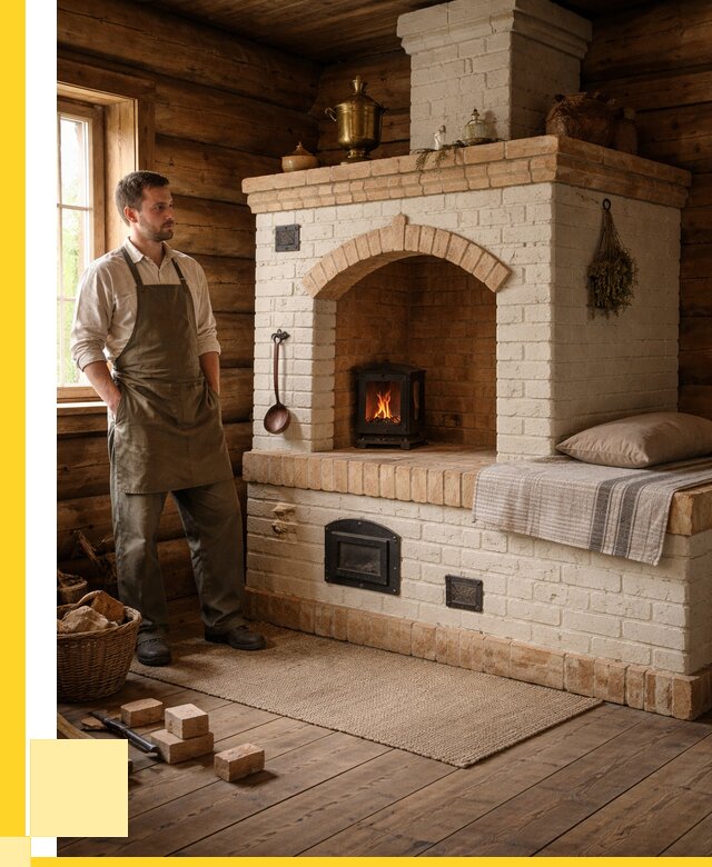 Русские печи с лежанкой под ключ в Находке от 154725 р. ЭриданНхд