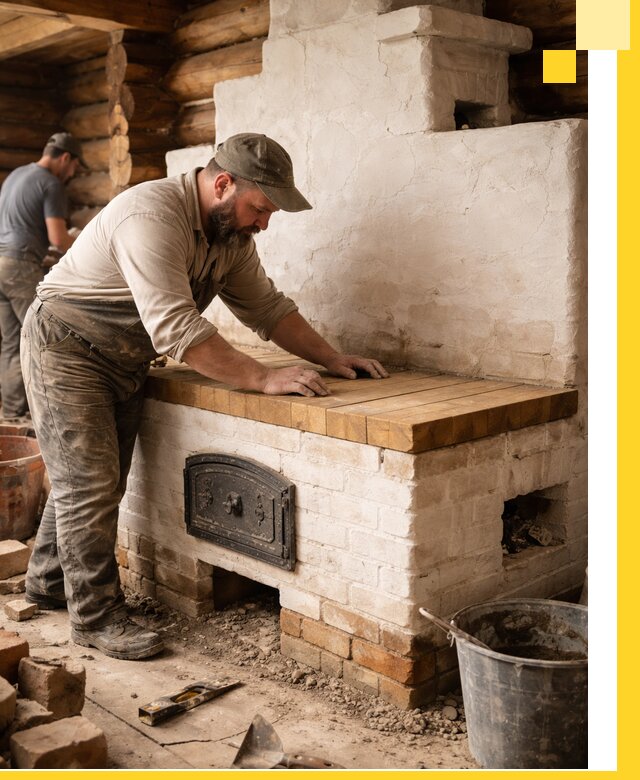 Проектирование и установка русской печи с лежанкой в Находке