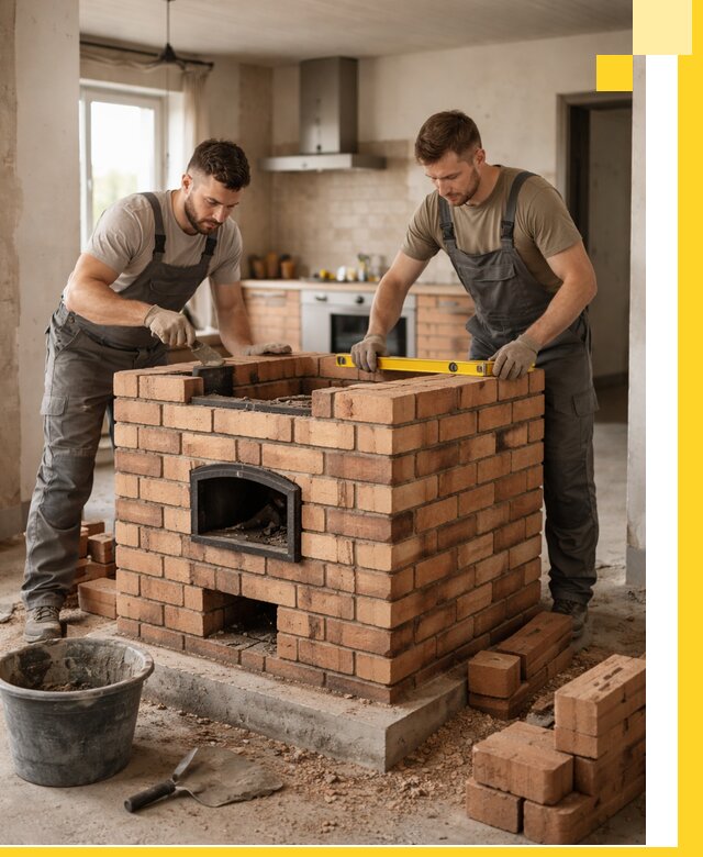 Установка и монтаж печей в частном доме в Находке под ключ