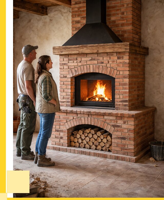 Печи камины из кирпича в Находке от 123780 р. | ЭриданНхд