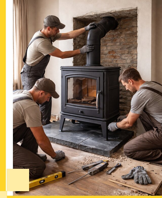 Монтаж печи камина в частном доме в Находке от 25788 р. | ЭриданНхд