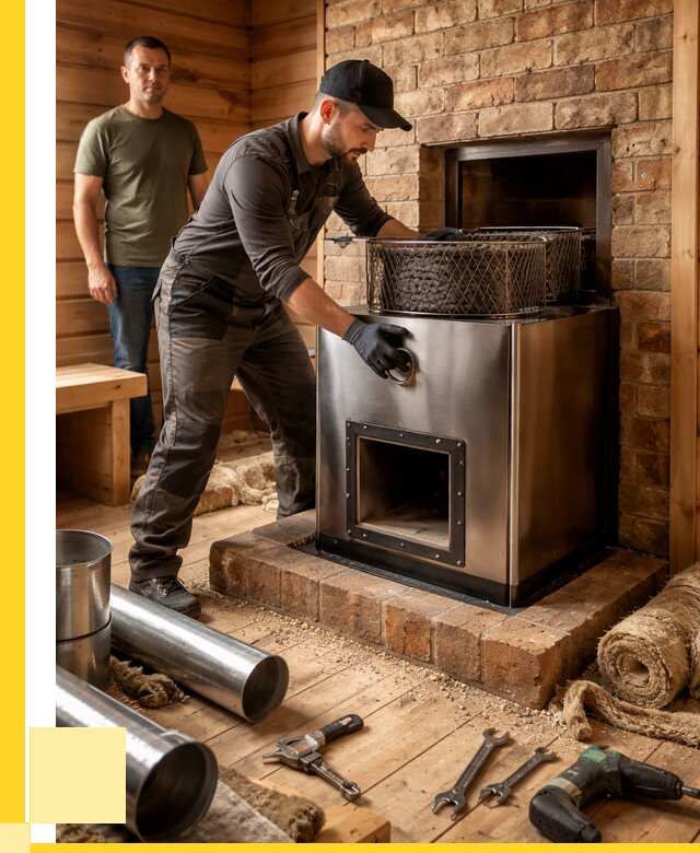 Монтаж банных печей под ключ в Находке от 18567 р., ЭриданНхд