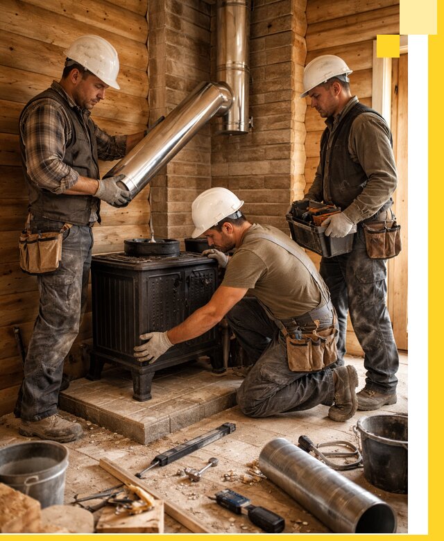 Профессиональный монтаж банных печей и дымоходов в Находке