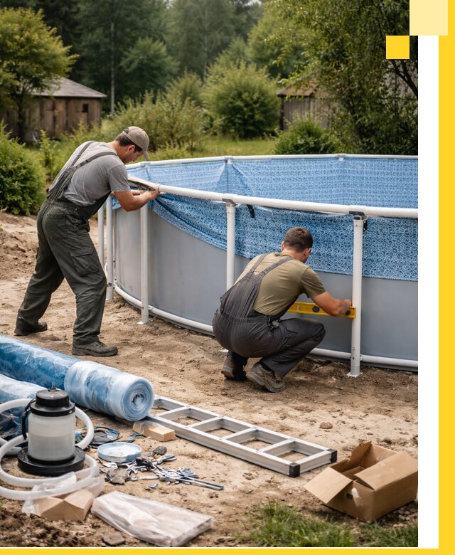 Установка и монтаж каркасных бассейнов в Находке под ключ