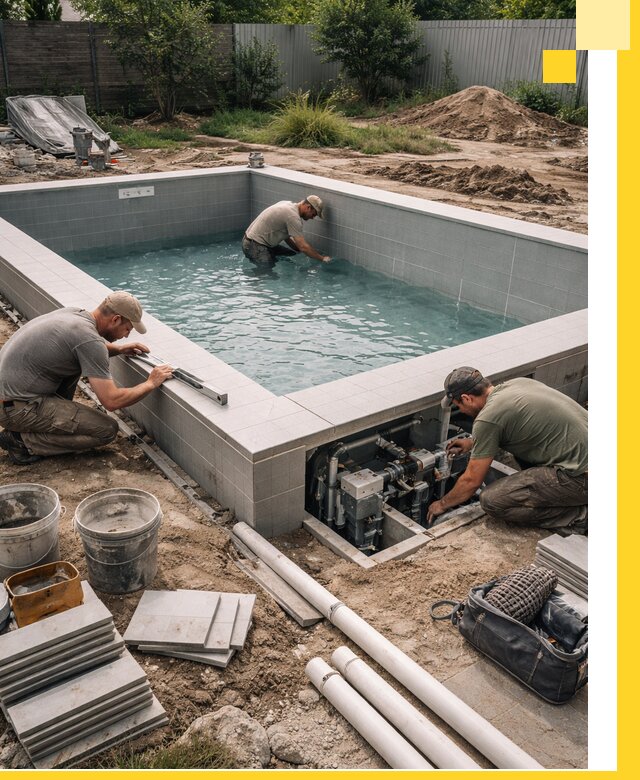 Строительство и монтаж бассейнов для дачи под ключ в Находке