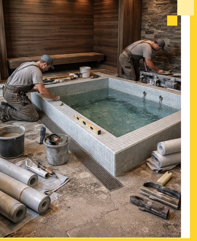 Установка и строительство бассейнов для сауны в Находке