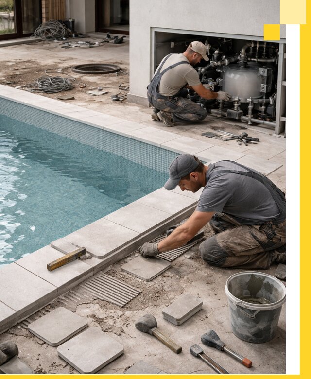 Строительство и монтаж бассейнов в коттедже в Находке