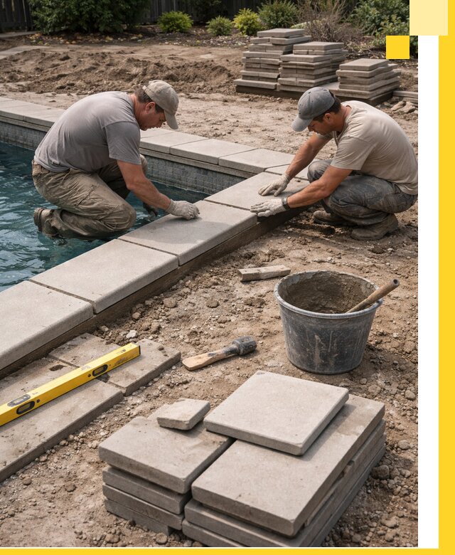 Установка и изготовление копингового камня для бассейнов в Находке