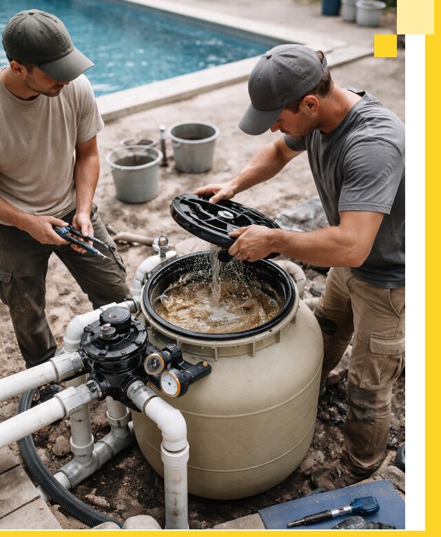 Установка и обслуживание песочных фильтров для бассейнов в Находке