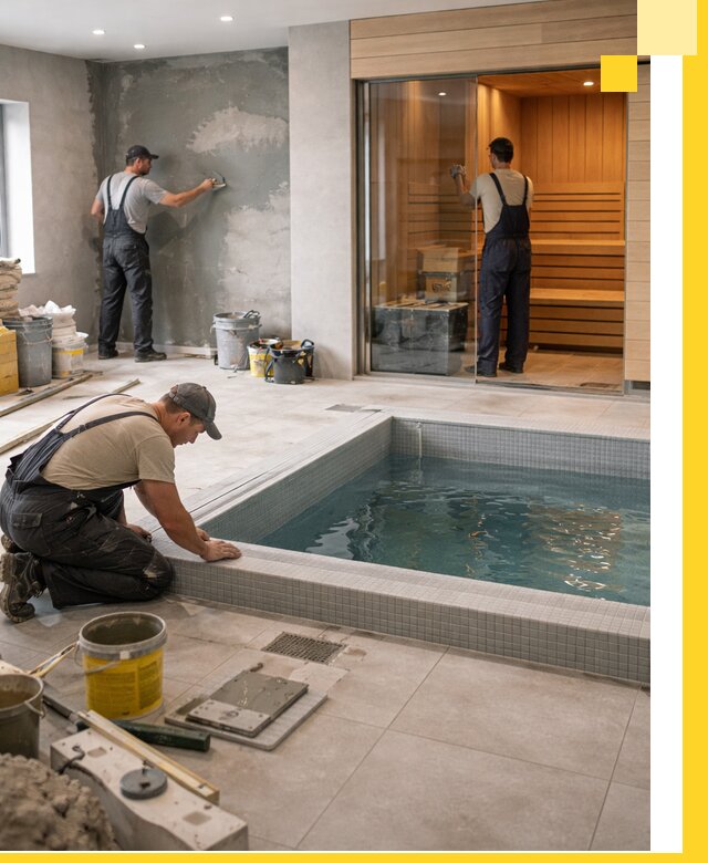 Проектирование и строительство сауны с бассейном в Находке