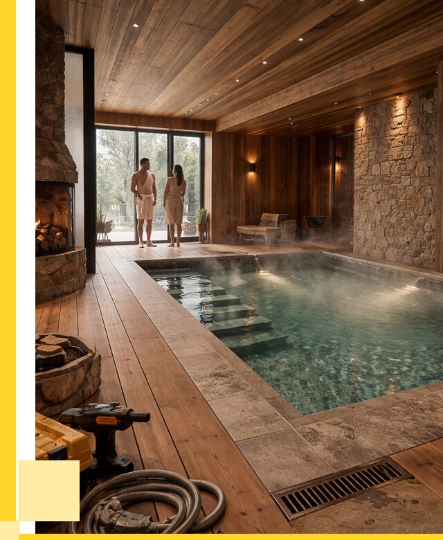 Проекты бань с бассейном под ключ в Находке от 77363 р., ЭриданНхд