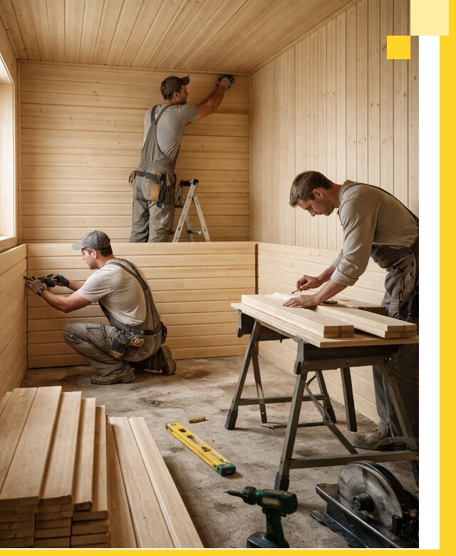 Обшивка саун в Находке из натуральной древесины под ключ