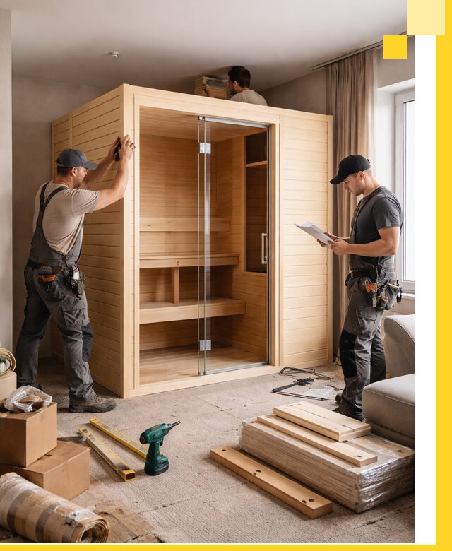 Установка и благоустройство саун в квартире в Находке