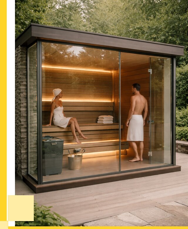 Сауна стеклянная и двери для сауны в Находке от 257875 р. | ЭриданНхд