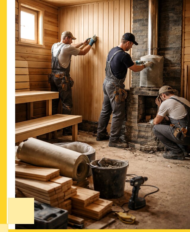 Ремонт бань под ключ в Находке от 46418 р. | ЭриданНхд