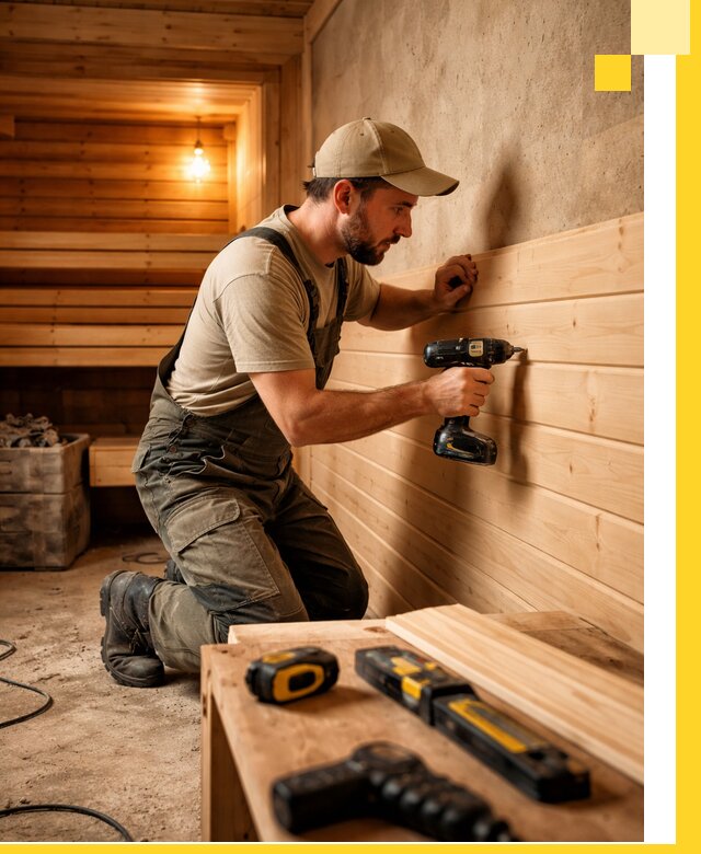 Профессиональная внутренняя отделка бани в Находке под ключ