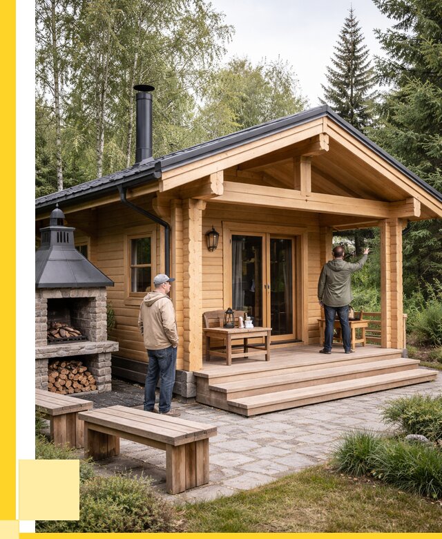 Деревянные бани под ключ в Находке от 464175 р. | ЭриданНхд