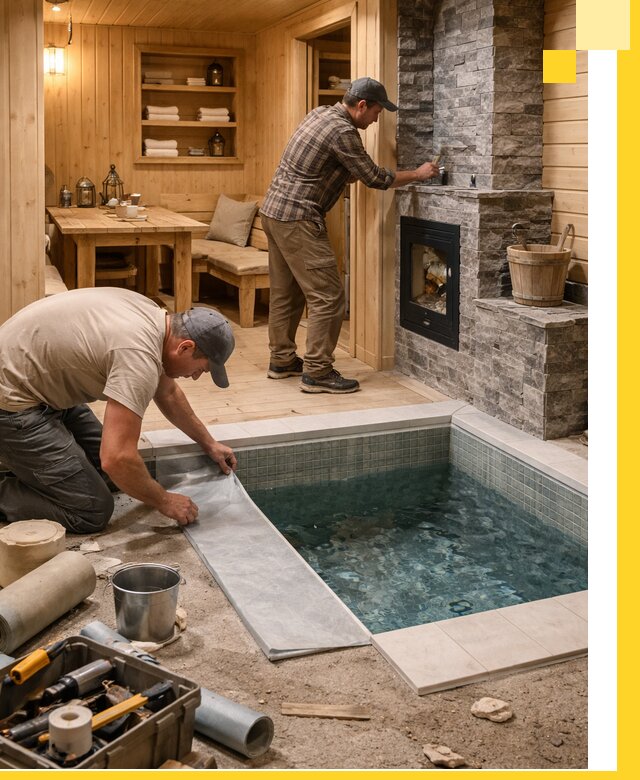 Строительство бань с комнатой отдыха под ключ в Находке