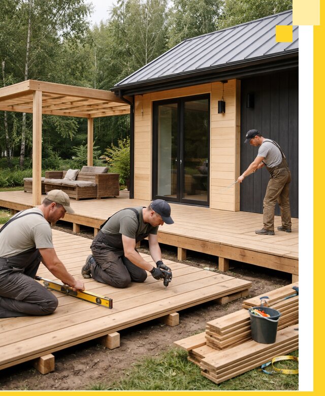 Строительство бань с террасой и бассейном под ключ в Находке