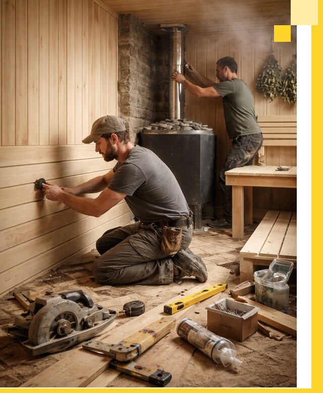 Полное строительство и оснащение парных под ключ в Находке