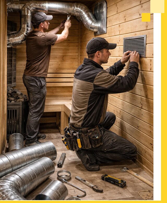 Проектирование и монтаж вентиляции бани в Находке под ключ