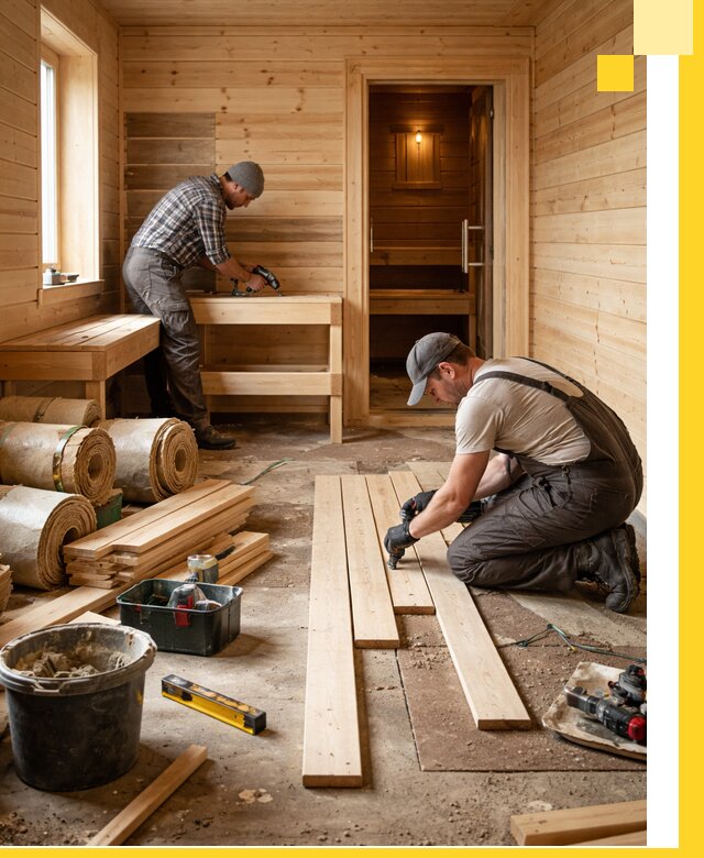 Индивидуальный проект бани с комнатой отдыха под ключ в Находке