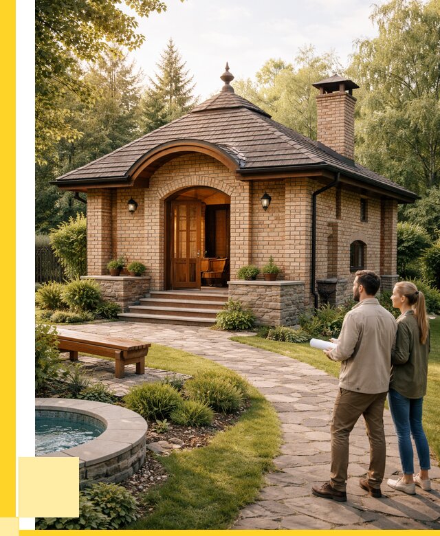 Проект кирпичной бани в Находке от 30945 р. | ЭриданНхд