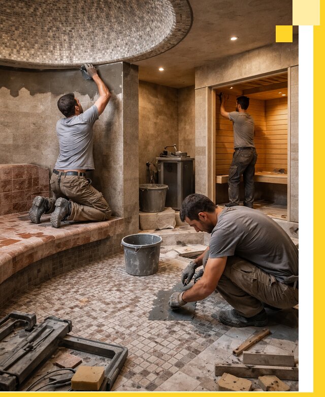 Проект и строительство хамама бани и сауны под ключ в Находке