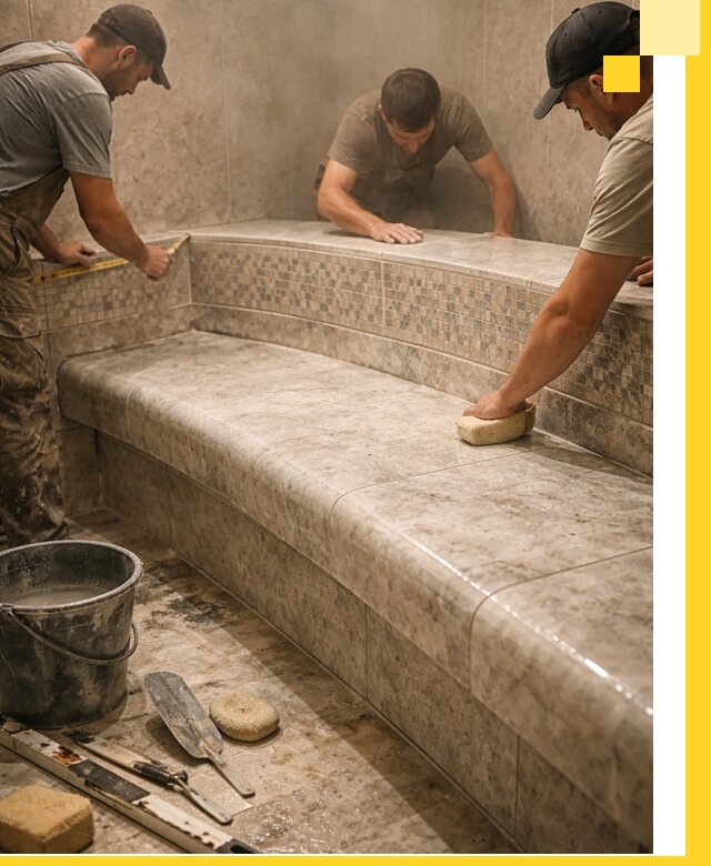 Изготовление и установка сидений для хамама в Находке