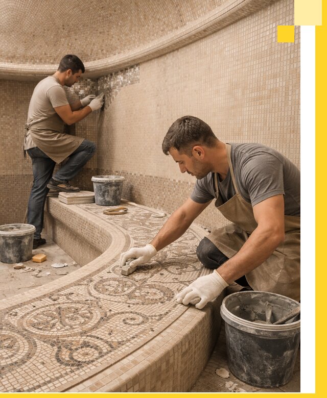 Плитка для хамама в Находке, укладка, подбор и поставка